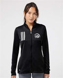 Adidas Women's 3-Stripes Double Knit Full-Zip Embroidered Jacket - A483