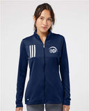Adidas Women's 3-Stripes Double Knit Full-Zip Embroidered Jacket - A483