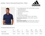 Men's Textured Stripe Embroidered Polo - A704