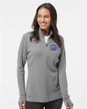 Adidas Women's 3-Stripes Quarter-Zip Sweater Embroidered Pullover - A555