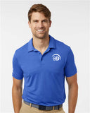 Men's Textured Stripe Embroidered Polo - A704