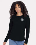 Women's Cotton Relaxed Long Sleeve Printed / Embroidered T-Shirt - 3911